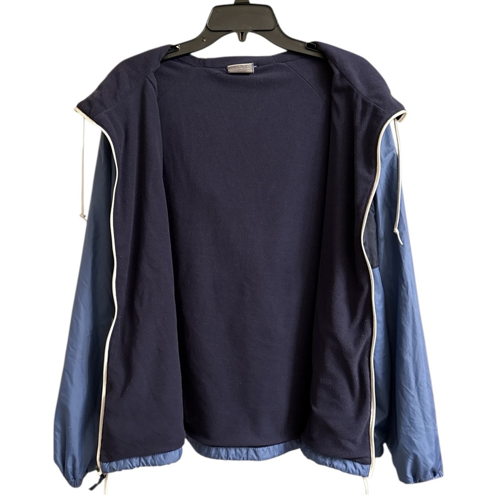 Columbia Fleece Lined Hooded Windbreaker Jacket Blue Navy Women’s XXL - Picture 10 of 11